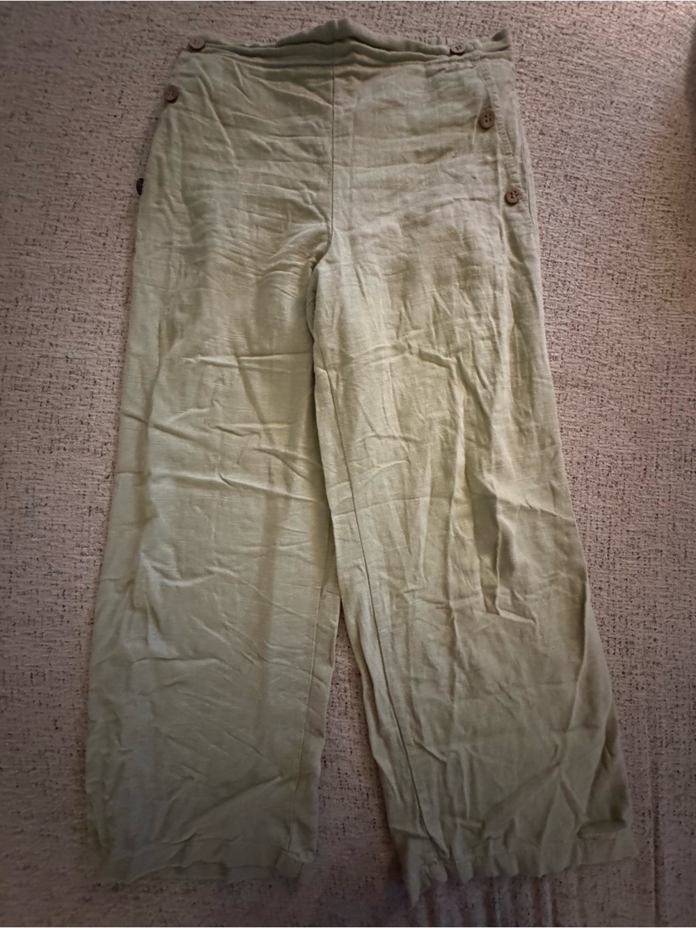 Haute Hippie Light Green Wide-Leg Kids Casual Pants
